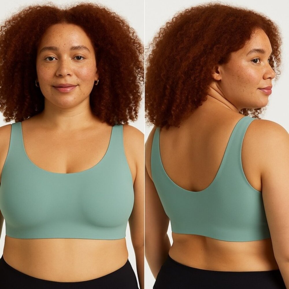 Knix LuxeLift Pullover Bra Misty Green M+
